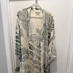 Anthropologie linen duster / kimono / coverup OS